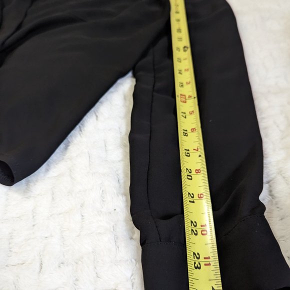 Top Shop Black Wrapover Blouse with Collar s: 12/L - Picture 11 of 13